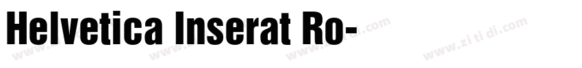 Helvetica Inserat Ro字体转换